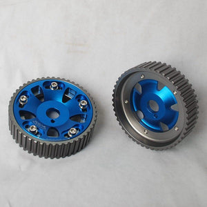 Planet Gates 2Pcs Adjustable Cam Gears Pulley Timing Gear for Toyota For Supra 1JZ 2JZ,TE IN & EX (Red,Blue) EP-CG1JZ