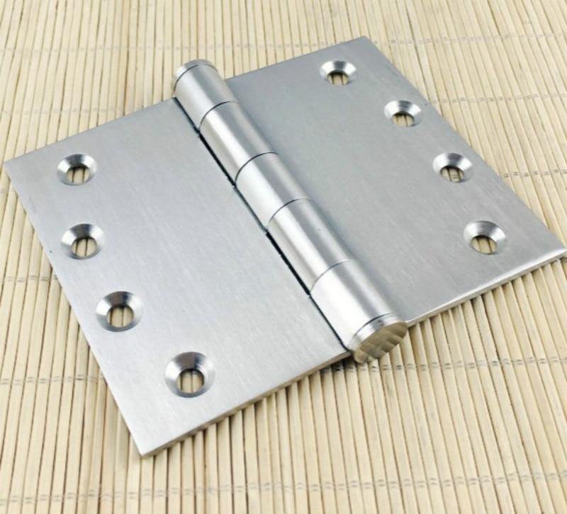 2PCS AIBOLI  4" Ball Bearing Flush Hinges Stainless Steel Widening  Door Hinges with Screws Door Hinge for fire-proof door