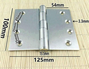 2PCS AIBOLI  4" Ball Bearing Flush Hinges Stainless Steel Widening  Door Hinges with Screws Door Hinge for fire-proof door