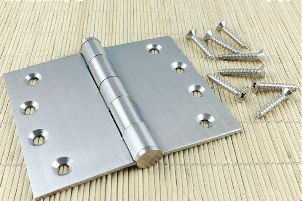 2PCS AIBOLI  4" Ball Bearing Flush Hinges Stainless Steel Widening  Door Hinges with Screws Door Hinge for fire-proof door