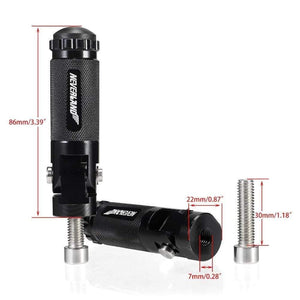 Planet Gates 2pcs Black Sliver CNC Aluminum Universal Motorcycle Motor Bike Folding Footrests Footpegs Foot Rests Pegs Rear Pedals Set Parts