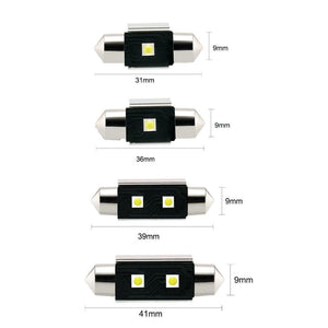 Planet Gates 2Pcs C5W LED Bulbs Canbus Festoon Light 31mm 36mm 39mm 41mm 6500K White Auto Dome Lamp License Plate Car Lights D020