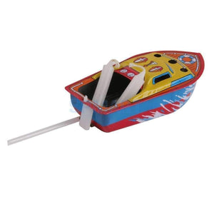 Planet Gates 2Pcs Candle Boat Tin Toy Classic European Water Wind up Iron Toys Multi-colored Collectible Creative Gift for Kids Children