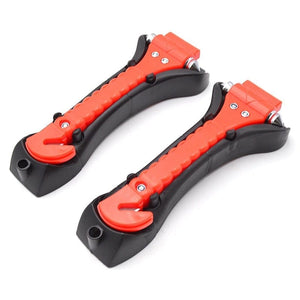 Planet Gates 2PCS Car emergency Safety Hammer Life Saving Escape Emergency Hammer Seat Belt Cutter Window Glass Breaker Car Rescue Red Hammer