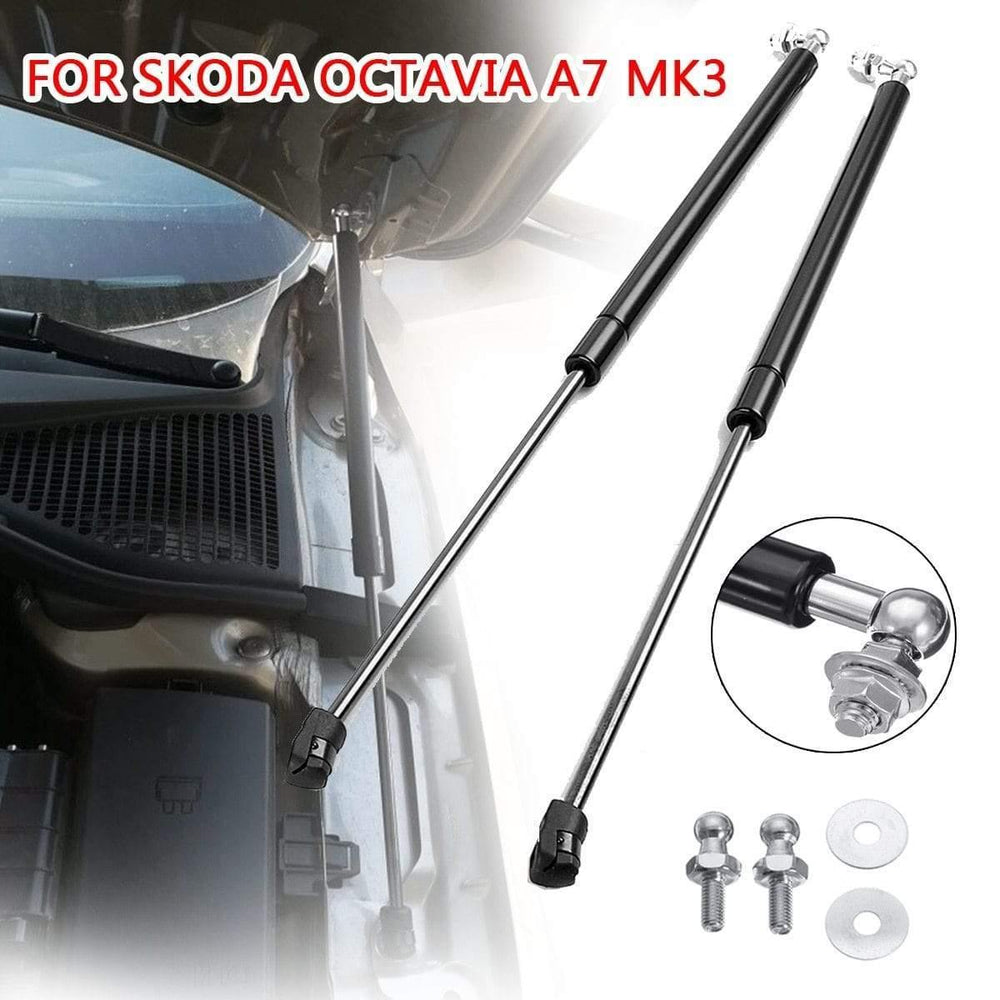 Planet Gates 2Pcs Car Gas Shock Hood Shock Strut Damper Lift Support for Skoda Octavia A7 MK3 Stainless Steel Hydraulic Rod Car Accessories