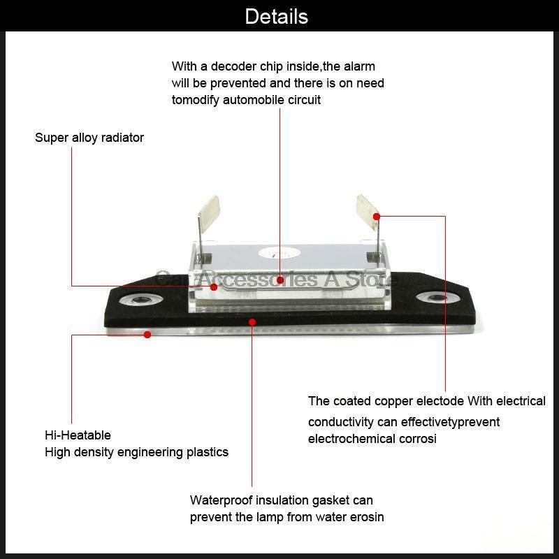 Planet Gates 2pcs Car LED License Number Plate Light Lamp  White Light for Ford Focus 2 C-Max
