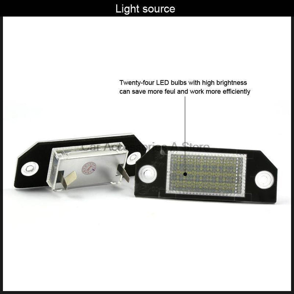 Planet Gates 2pcs Car LED License Number Plate Light Lamp  White Light for Ford Focus 2 C-Max