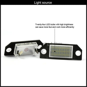 Planet Gates 2pcs Car LED License Number Plate Light Lamp  White Light for Ford Focus 2 C-Max