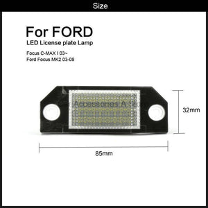Planet Gates 2pcs Car LED License Number Plate Light Lamp  White Light for Ford Focus 2 C-Max