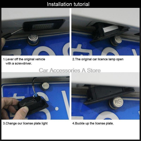 Planet Gates 2pcs Car LED License Number Plate Light Lamp  White Light for Ford Focus 2 C-Max