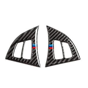 2Pcs Car Steering Wheel Button Trim Sticker For BMW X5 E70 2008-2013 Accessory Parts Vehicles Interior Mouldings Car Stickers