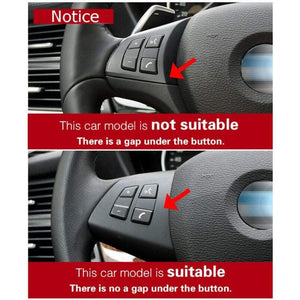 2Pcs Car Steering Wheel Button Trim Sticker For BMW X5 E70 2008-2013 Accessory Parts Vehicles Interior Mouldings Car Stickers