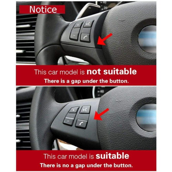 2Pcs Car Steering Wheel Button Trim Sticker For BMW X5 E70 2008-2013 Accessory Parts Vehicles Interior Mouldings Car Stickers