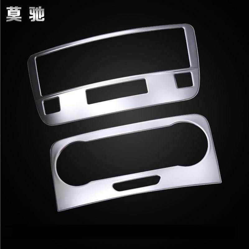 Planet Gates 2pcs Car Styling Car CD Panel Sticker Air Conditioning Switch Panel Cover Trim For 2013-2015 Mercedes Benz GLK Vehicle Deco Part