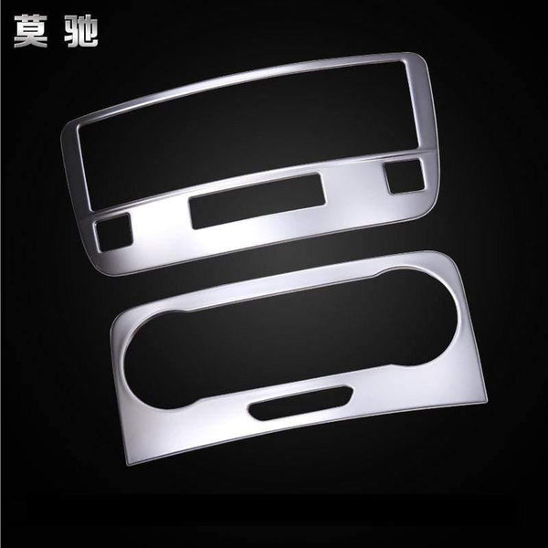 Planet Gates 2pcs Car Styling Car CD Panel Sticker Air Conditioning Switch Panel Cover Trim For 2013-2015 Mercedes Benz GLK Vehicle Deco Part