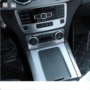 Planet Gates 2pcs Car Styling Car CD Panel Sticker Air Conditioning Switch Panel Cover Trim For 2013-2015 Mercedes Benz GLK Vehicle Deco Part
