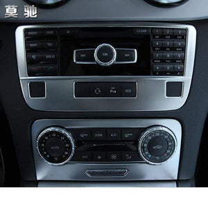 Planet Gates 2pcs Car Styling Car CD Panel Sticker Air Conditioning Switch Panel Cover Trim For 2013-2015 Mercedes Benz GLK Vehicle Deco Part