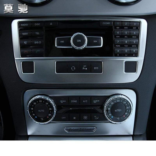 Planet Gates 2pcs Car Styling Car CD Panel Sticker Air Conditioning Switch Panel Cover Trim For 2013-2015 Mercedes Benz GLK Vehicle Deco Part
