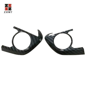 Planet Gates 2PCS carbon fiber Interior Steering Wheel button frame Cover for Toyota Camry 2018 Accessories