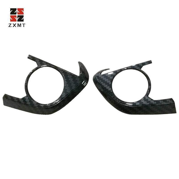 Planet Gates 2PCS carbon fiber Interior Steering Wheel button frame Cover for Toyota Camry 2018 Accessories
