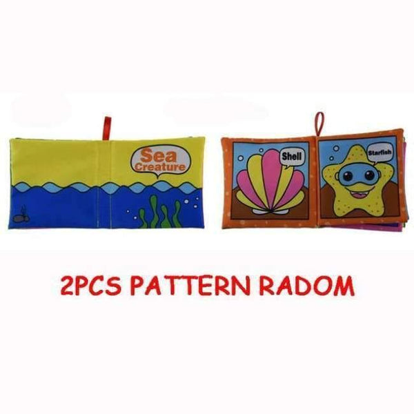 Planet Gates 2PCS Cartoon Soft Cloth Book Cute Fruit Style Baby Toys Infant Kids Early Education Learning Education Unfolding Activity Books