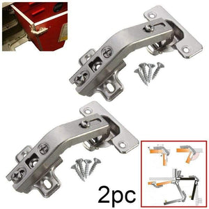 2pcs Corner Kitchen Cabinet Door Hinges Combination 135degree Plate Screws Set closet doors, closets, connection of TV cabinets