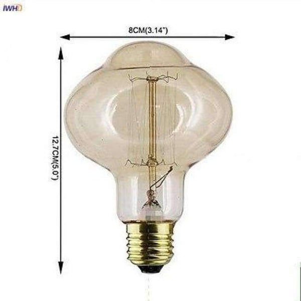 Planet Gates 2ks D80 IWHD Ampule Vintage Lamp Edison Bulb ST64 E27 40W 220V Retro Lamp Light Light Industrial Decoration Ampul Bombillas Gloeilamp