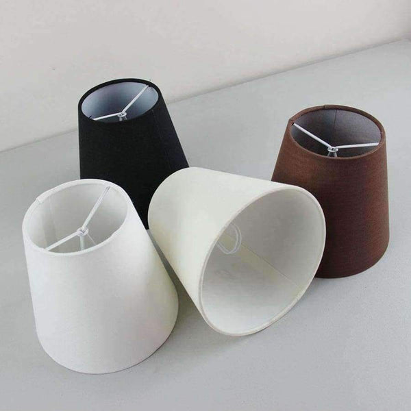 Planet Gates 2PCS DIY 14cm/5.51inch White Black Brown off white color Lampshades for lamp, Clip on