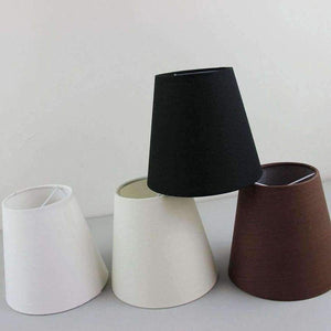 Planet Gates 2PCS DIY 14cm/5.51inch White Black Brown off white color Lampshades for lamp, Clip on