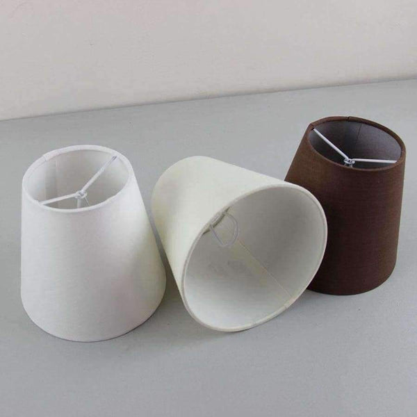 Planet Gates 2PCS DIY 14cm/5.51inch White Black Brown off white color Lampshades for lamp, Clip on