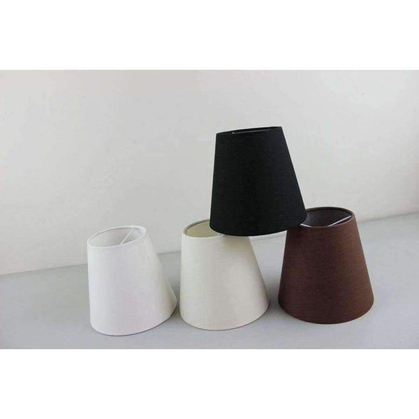 Planet Gates 2PCS DIY 14cm/5.51inch White Black Brown off white color Lampshades for lamp, Clip on