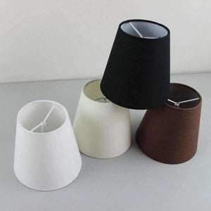 Planet Gates 2PCS DIY 14cm/5.51inch White Black Brown off white color Lampshades for lamp, Clip on