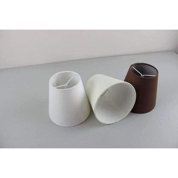 Planet Gates 2PCS DIY 14cm/5.51inch White Black Brown off white color Lampshades for lamp, Clip on