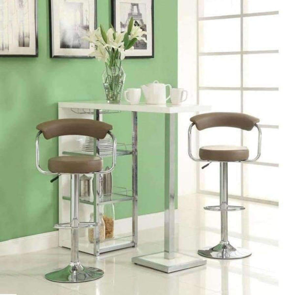 Planet Gates 2pcs Fashion Adjustable Gas Lift Bar Stools Bar Chairs Modern PU Leather Hollow Backrest Kitchen Home Bar Furniture Chair HWC