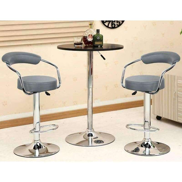 Planet Gates 2pcs Fashion Adjustable Gas Lift Bar Stools Bar Chairs Modern PU Leather Hollow Backrest Kitchen Home Bar Furniture Chair HWC