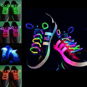 Planet Gates 2pcs! Fashion LED Shoelaces Shoe Laces Flashing Light Up Glow Stick Strap Neon Shoe Strings Luminous Laces Disco Party Supplies
