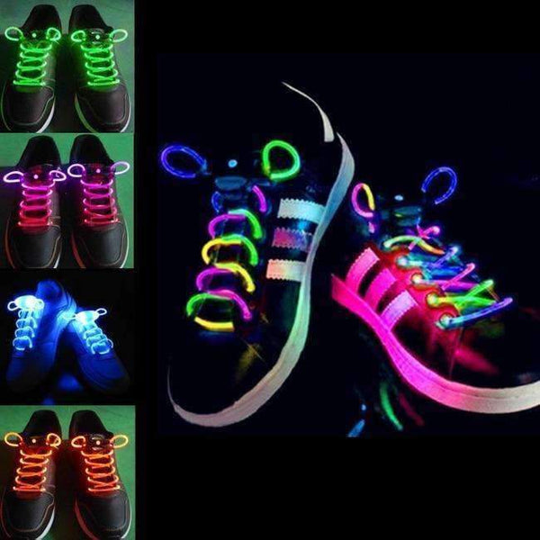 Planet Gates 2pcs! Fashion LED Shoelaces Shoe Laces Flashing Light Up Glow Stick Strap Neon Shoe Strings Luminous Laces Disco Party Supplies
