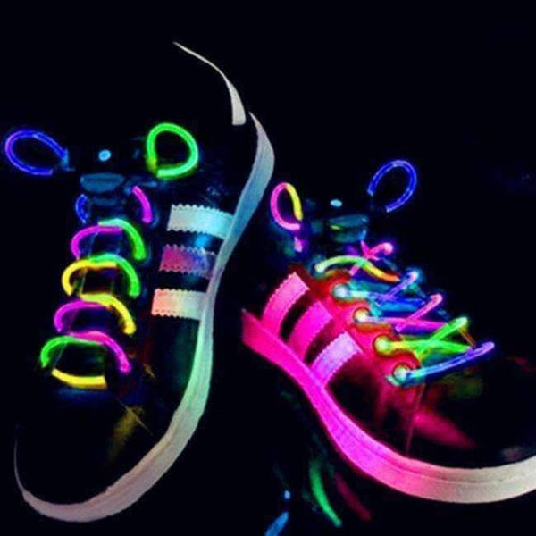 Planet Gates 2pcs! Fashion LED Shoelaces Shoe Laces Flashing Light Up Glow Stick Strap Neon Shoe Strings Luminous Laces Disco Party Supplies