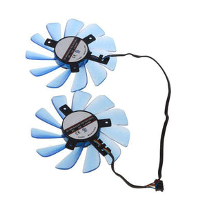 Planet Gates 2pcs FDC10U12S9-C 85mm 12V 0.45A 4Wire 4Pin VGA Fan Replace Graphics Card Cooling Fan for HIS RX 470 RX474 RX570 Cooler Fans C26