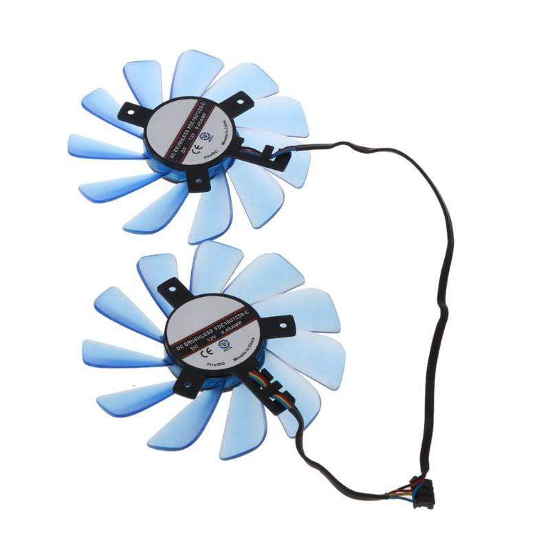 Planet Gates 2pcs FDC10U12S9-C 85mm 12V 0.45A 4Wire 4Pin VGA Fan Replace Graphics Card Cooling Fan for HIS RX 470 RX474 RX570 Cooler Fans C26