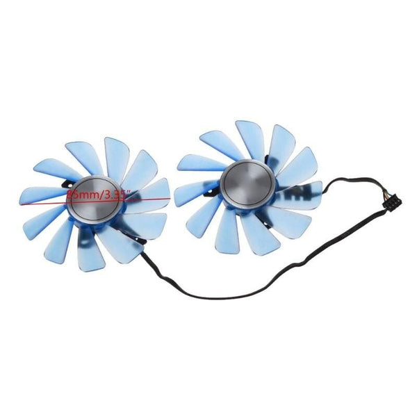 Planet Gates 2pcs FDC10U12S9-C 85mm 12V 0.45A 4Wire 4Pin VGA Fan Replace Graphics Card Cooling Fan for HIS RX 470 RX474 RX570 Cooler Fans C26