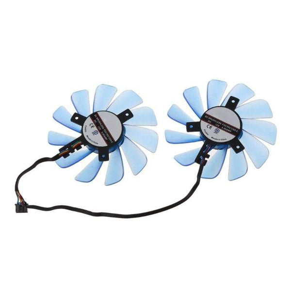 Planet Gates 2pcs FDC10U12S9-C 85mm 12V 0.45A 4Wire 4Pin VGA Fan Replace Graphics Card Cooling Fan for HIS RX 470 RX474 RX570 Cooler Fans C26
