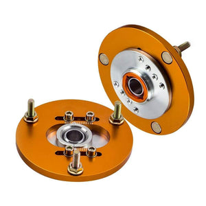 Planet Gates 2pcs Front Coilover Camber Plates Top Mounts for BMW E36 3 Series Golden