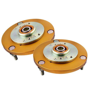 Planet Gates 2pcs Front Coilover Camber Plates Top Mounts for BMW E36 3 Series Golden