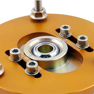 Planet Gates 2pcs Front Coilover Camber Plates Top Mounts for BMW E36 3 Series Golden