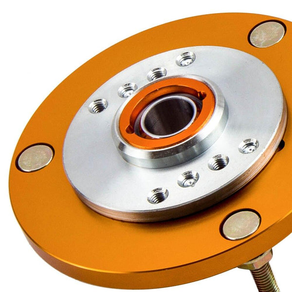 Planet Gates 2pcs Front Coilover Camber Plates Top Mounts for BMW E36 3 Series Golden