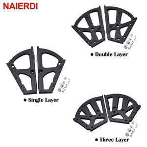 2PCS Furniture Hinges Shoes Drawer Cabinet Hinge Rack Metal Accessories Stainless Steel Foldable Self Fitting Hardware