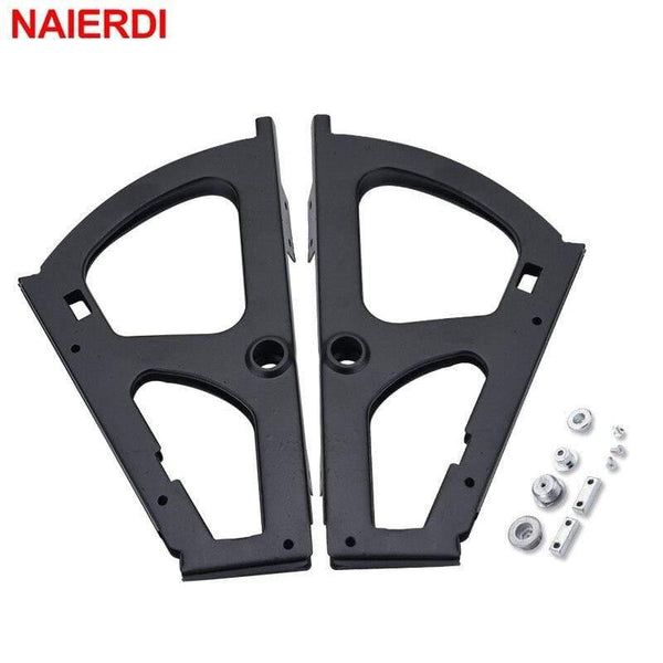 2PCS Furniture Hinges Shoes Drawer Cabinet Hinge Rack Metal Accessories Stainless Steel Foldable Self Fitting Hardware