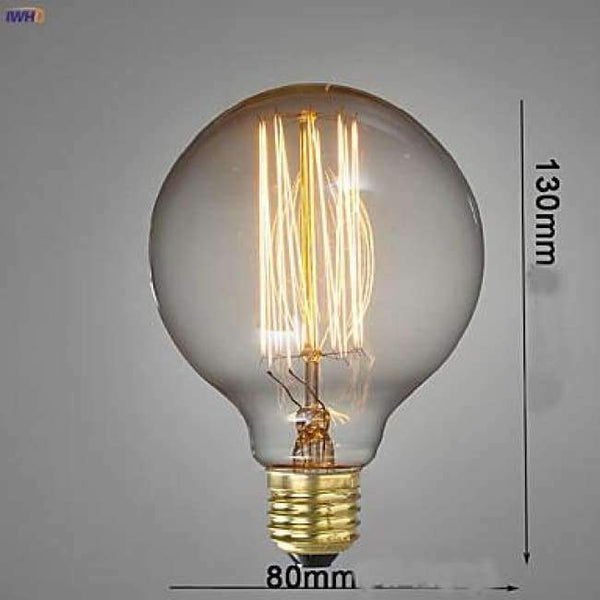 Planet Gates 2ks G80 IWHD Ampule Vintage Lamp Edison Bulb ST64 E27 40W 220V Retro Lamp Light Light Industrial Decoration Ampul Bombillas Gloeilamp