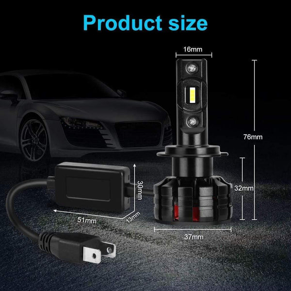 Planet Gates 2Pcs H1 H3 H4 H7 Led Canbus H8 H11 HB3 9005 HB4 9006 Led Headlights Mini 12000LM Car Light Bulbs Error Free Auto Lamp 6000K